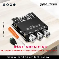 ZK-502MT Bluetooth 5.0 Subwoofer Amplifier Board – 50W x 2, 2.0 Channel High Power Audio Stereo Bass AMP Board